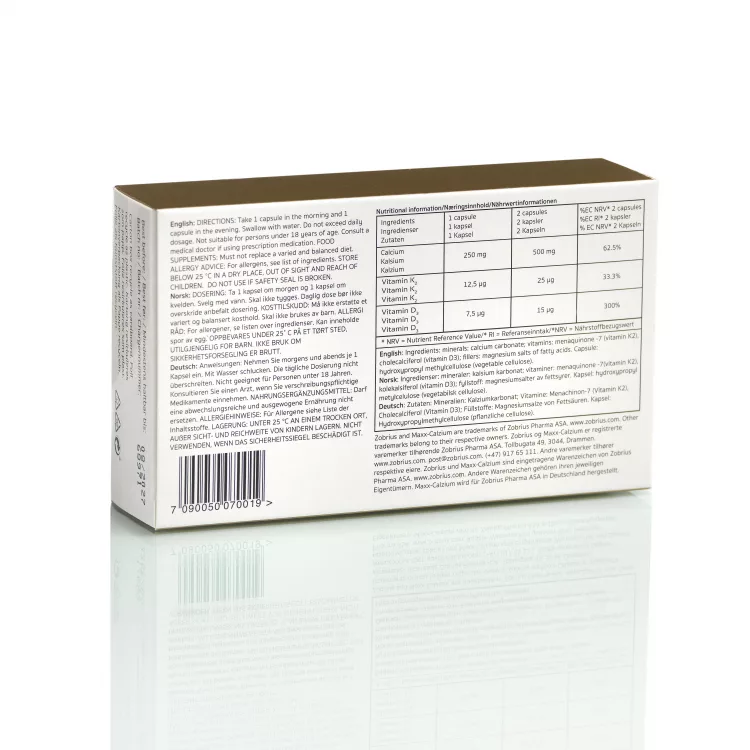 Maxx Calcium Eggshell Calcium Supplement for Normal Bones Back Image